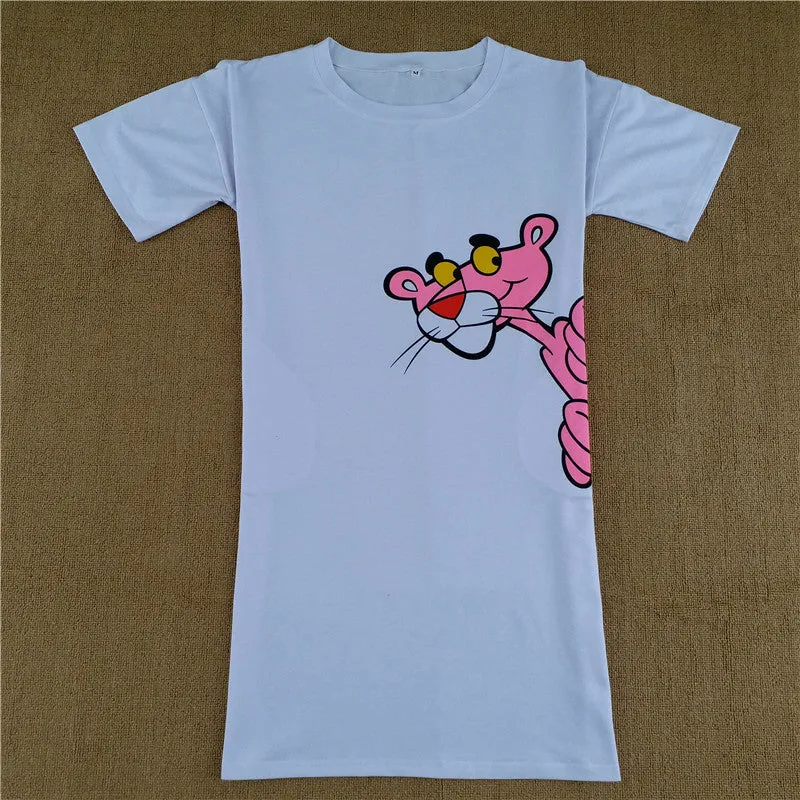 Pink panther 3D fashion tshirt dress