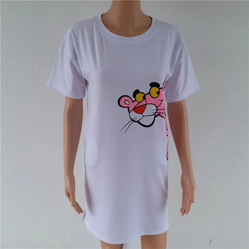 Pink panther 3D fashion tshirt dress