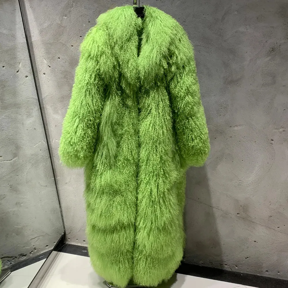 Premium Real Mongolian Fur Coat