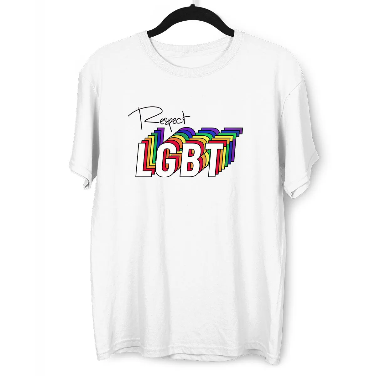 Respect LGBT Community Rainbow Gay Lesbian Festival Straight Bi Pride T-shirt