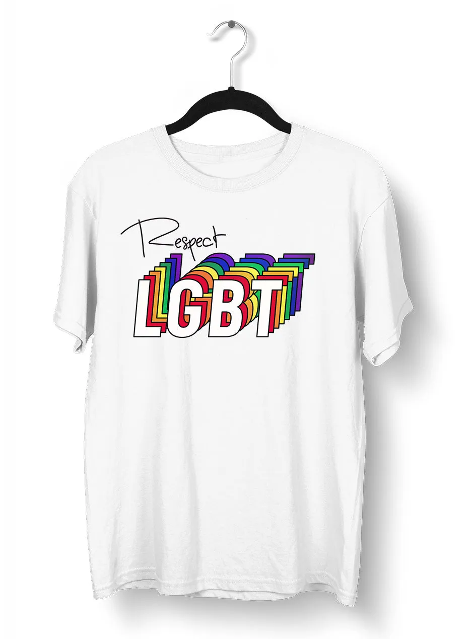 Respect LGBT Community Rainbow Gay Lesbian Festival Straight Bi Pride T-shirt