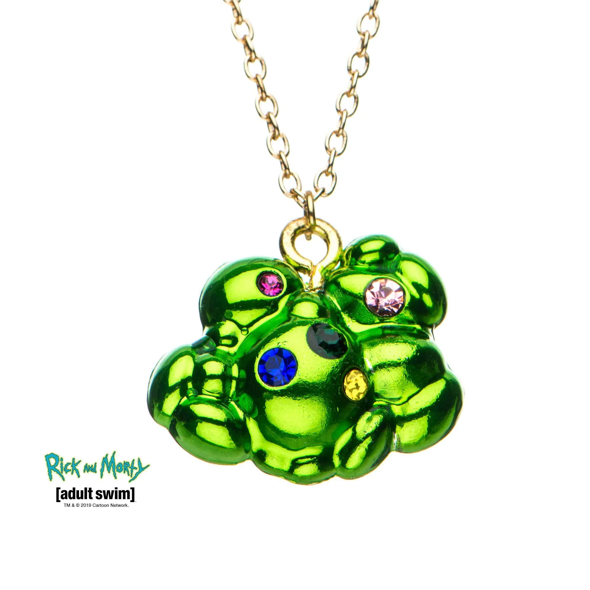 Rick and Morty Fart Multi Gem Pendant Necklace