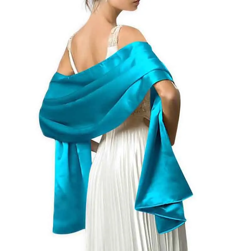 Satin Shawls for Evening Dresses Bridal Party Special Occasion