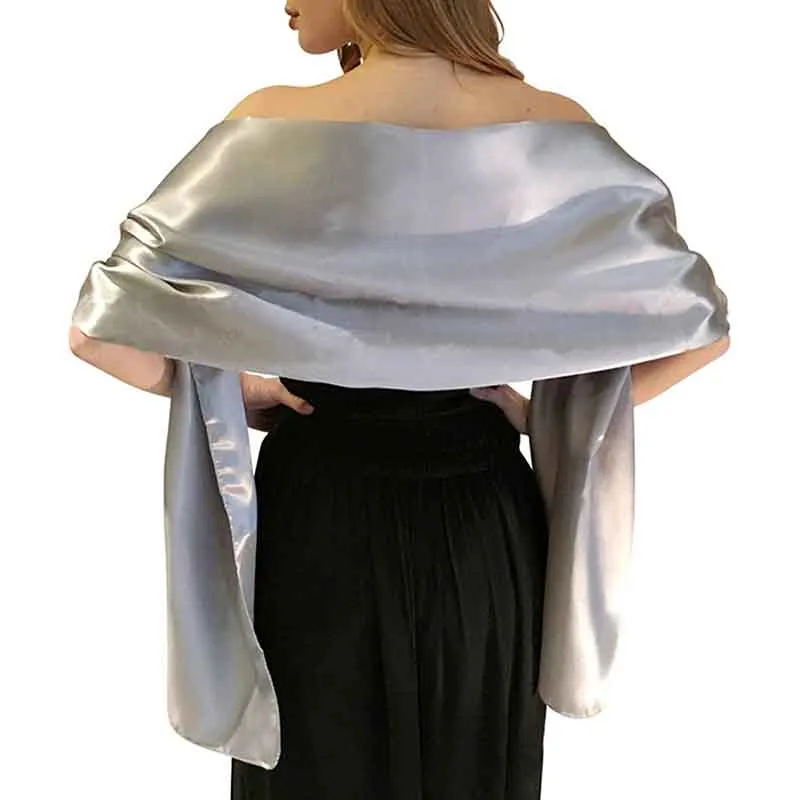 Satin Shawls for Evening Dresses Bridal Party Special Occasion