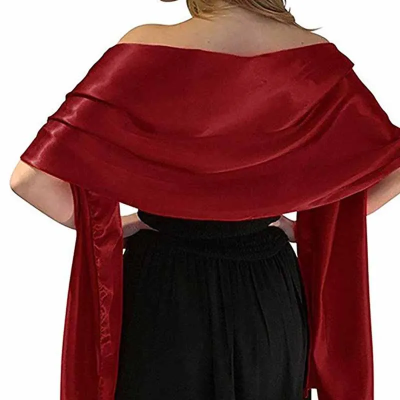 Satin Shawls for Evening Dresses Bridal Party Special Occasion