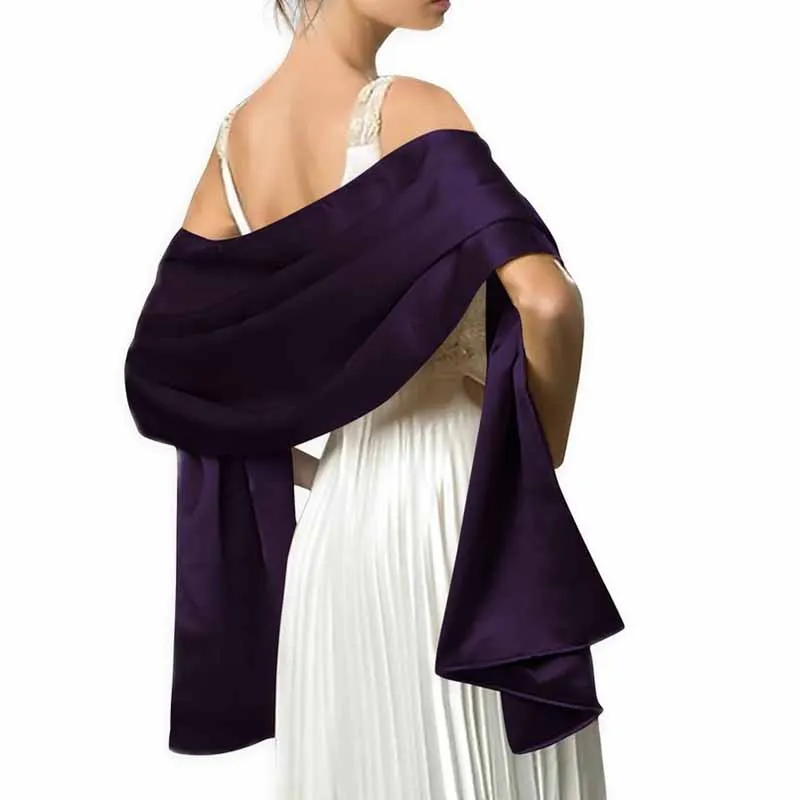 Satin Shawls for Evening Dresses Bridal Party Special Occasion