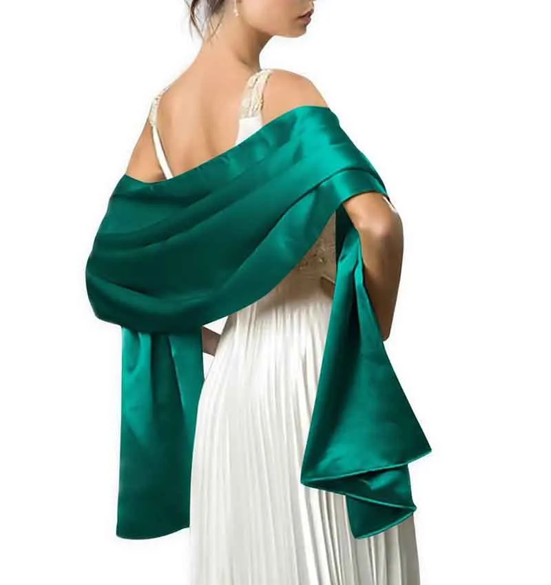 Satin Shawls for Evening Dresses Bridal Party Special Occasion