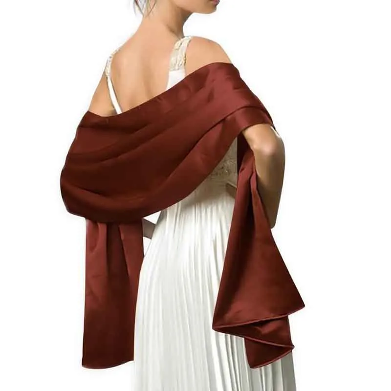 Satin Shawls for Evening Dresses Bridal Party Special Occasion