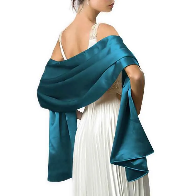 Satin Shawls for Evening Dresses Bridal Party Special Occasion