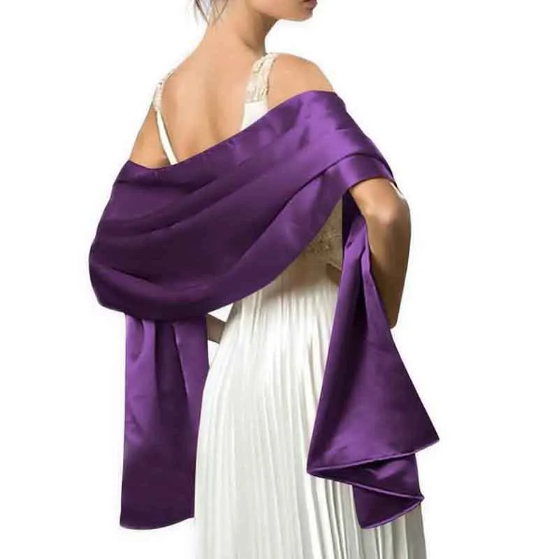 Satin Shawls for Evening Dresses Bridal Party Special Occasion