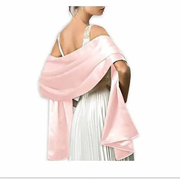 Satin Shawls for Evening Dresses Bridal Party Special Occasion