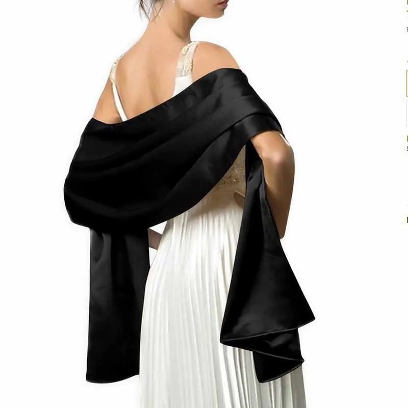 Satin Shawls for Evening Dresses Bridal Party Special Occasion