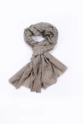 Small Stripes Pashmina Wraps, Stylish Cashmere Scarves, Slow Fashion, Boho Clothing, Gifting Ideas, Super Soft Shawls, 28x80" - LORETTA