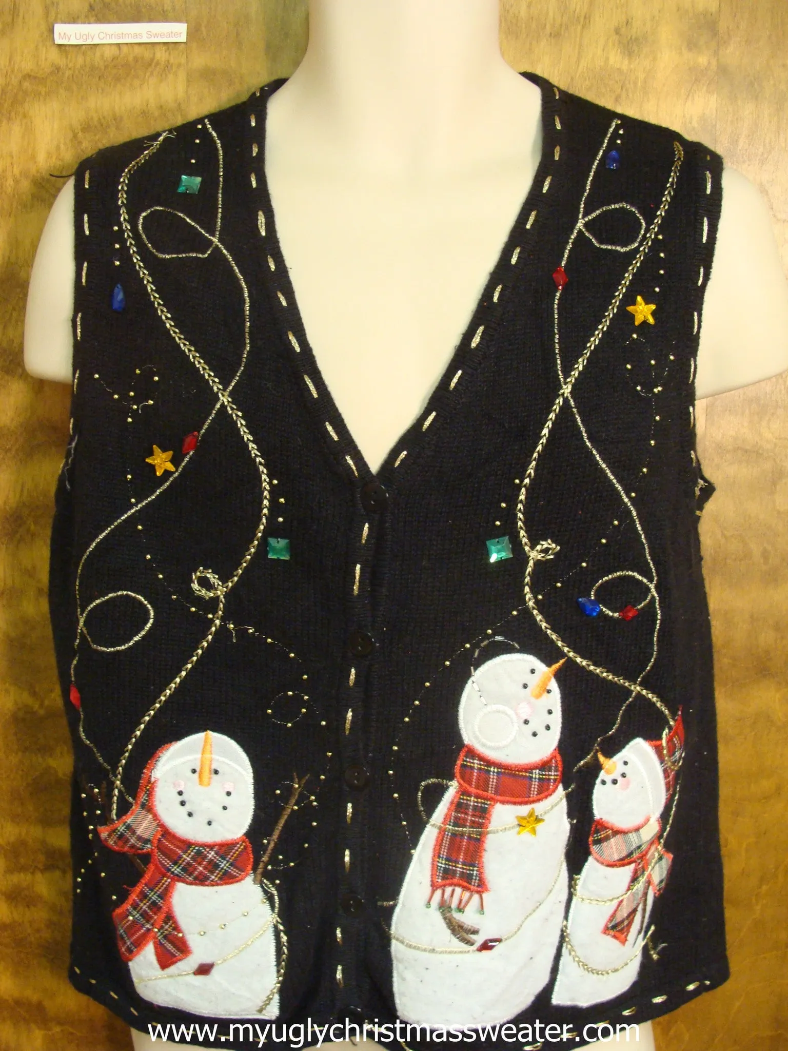 Snowman Family Cute Christmas Sweater Vest