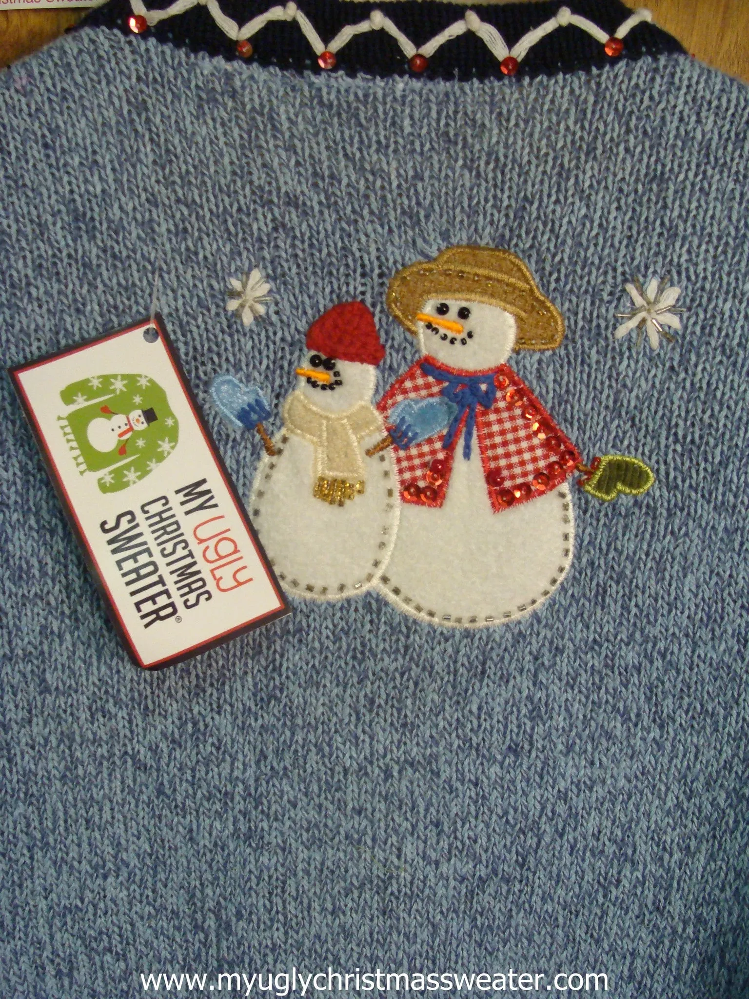 Snowmen Families Hanging Out Christmas Party Sweater