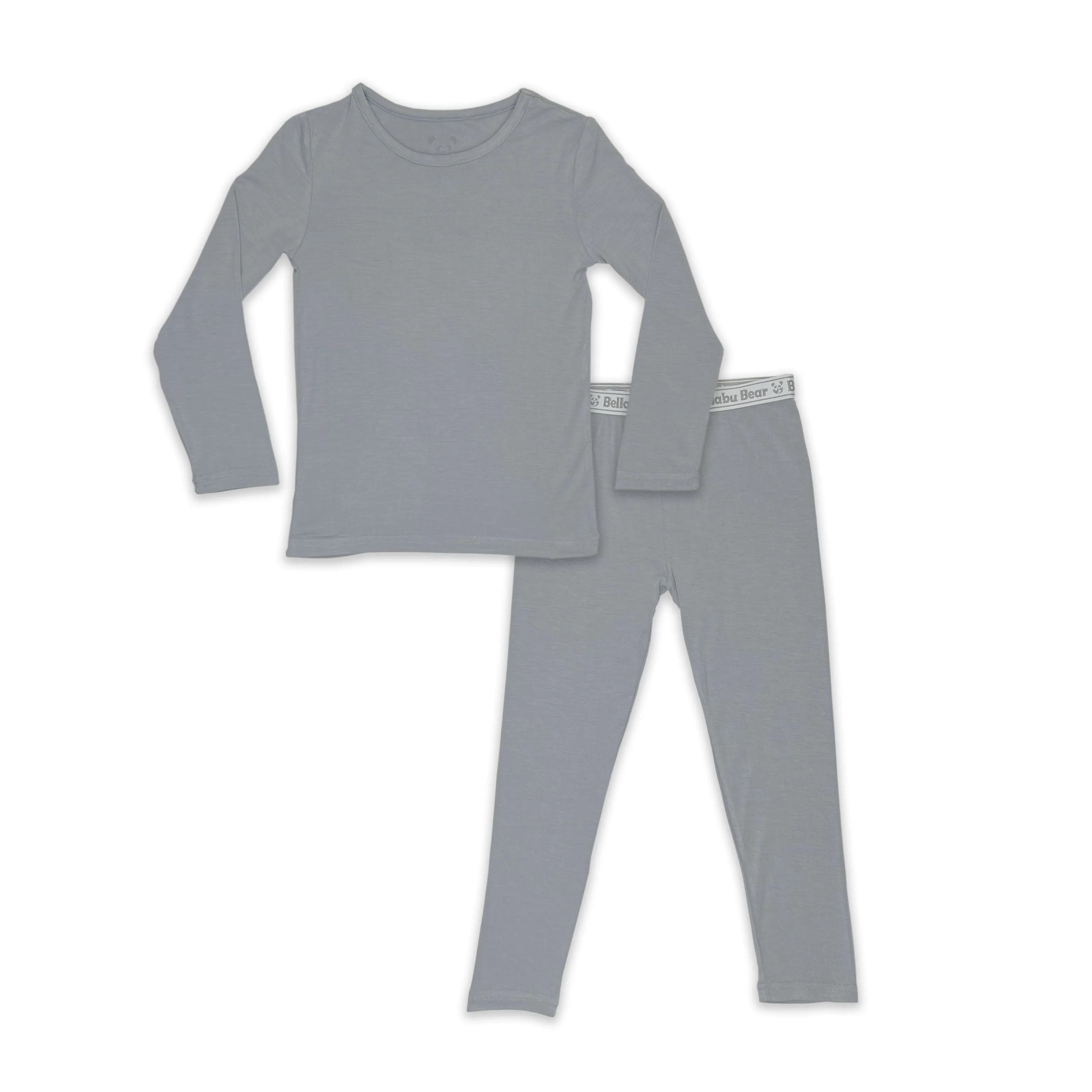 Stormy Grey Bamboo Kids Pajamas