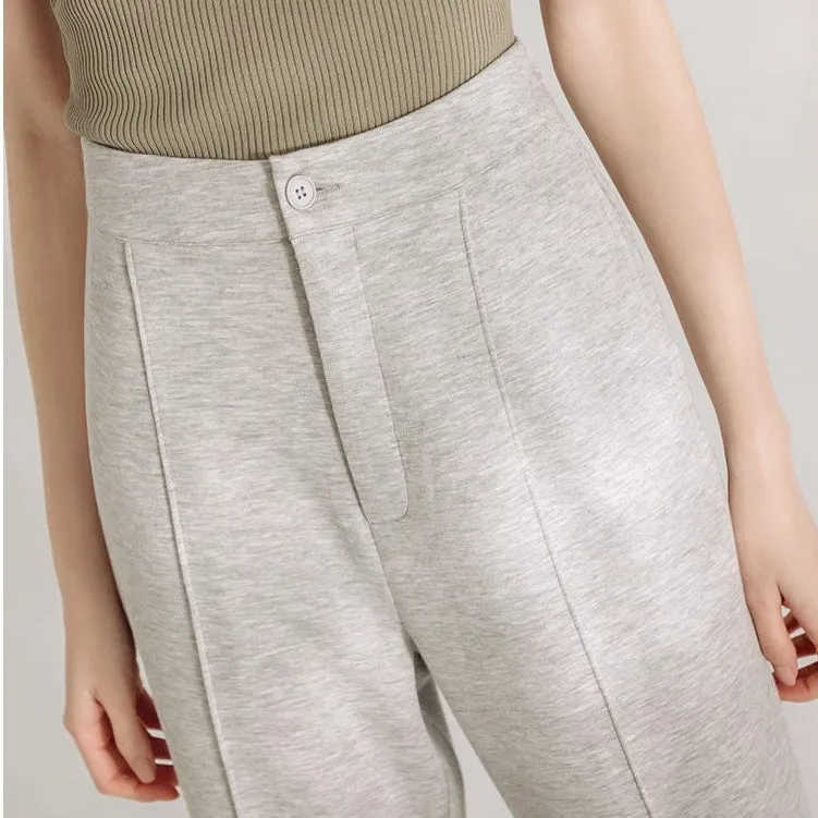 Stretchy Slimming Fit Elastic Waist Long Pants Trousers