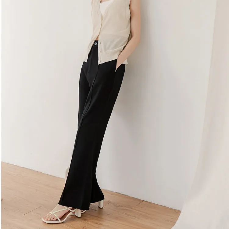 Stretchy Slimming Fit Elastic Waist Long Pants Trousers