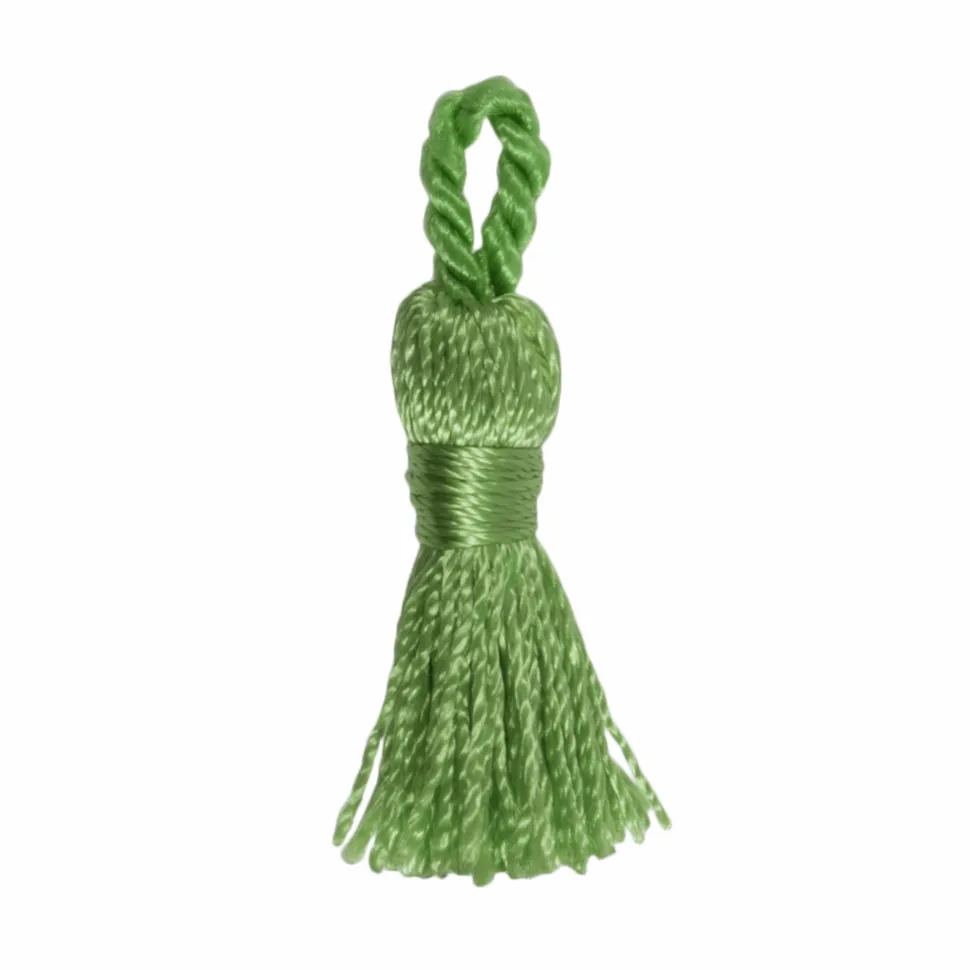 Trimits Green Tassels - 3cm (Pack of 10)