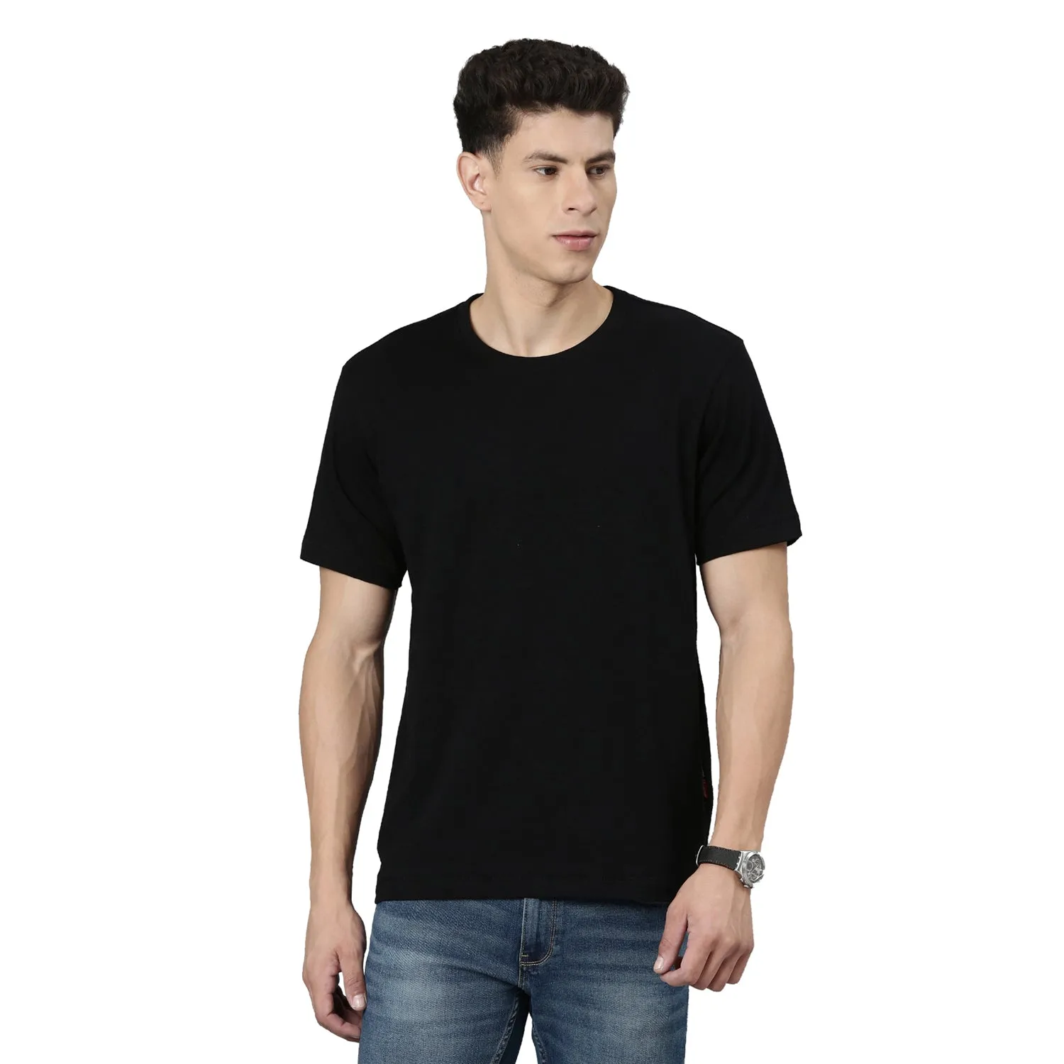 TVS Racing Crew Neck Solid Slub Tee