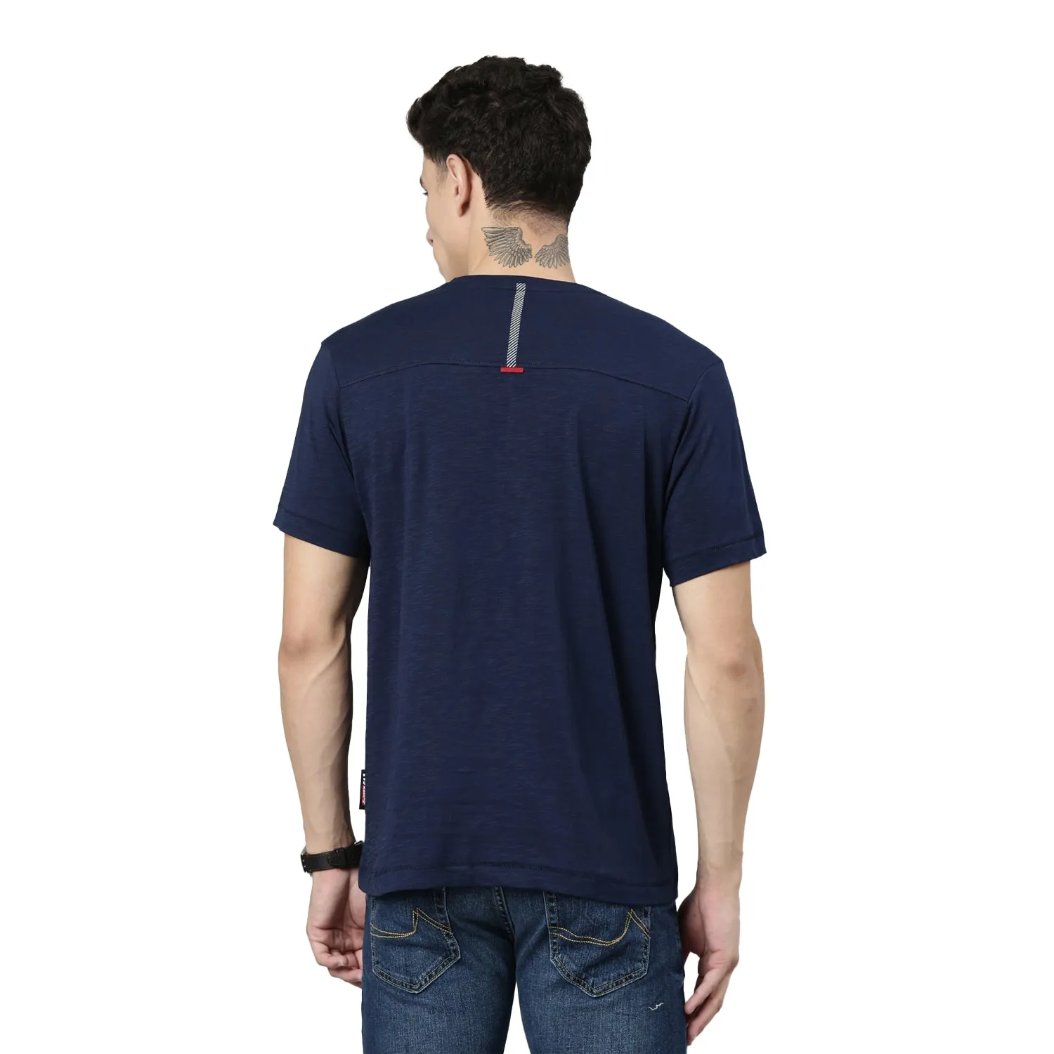 TVS Racing Crew Neck Solid Slub Tee