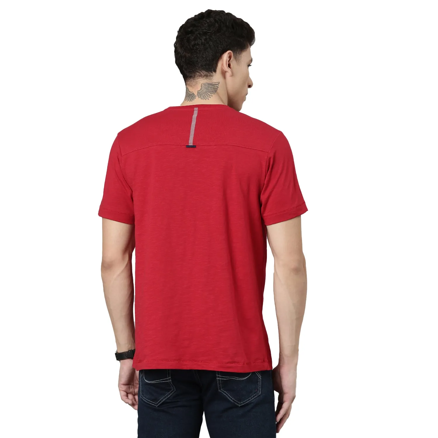 TVS Racing Crew Neck Solid Slub Tee