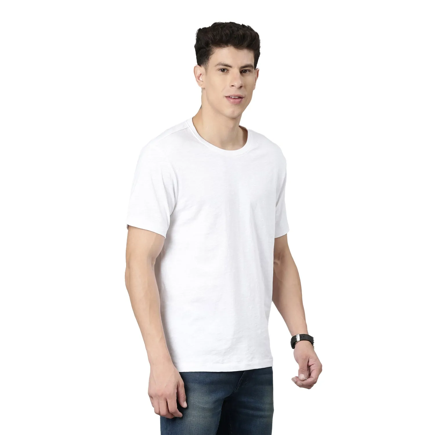 TVS Racing Crew Neck Solid Slub Tee