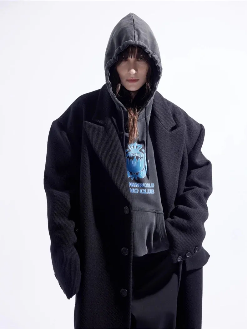 Unisex Luxury Oversized Extra Long Woolen Coat