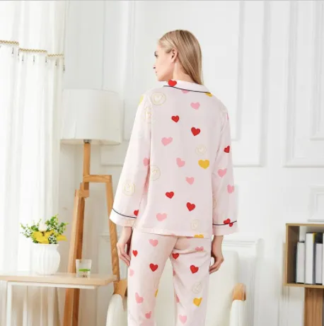 Women's bamboo fiber printed pajamas cover