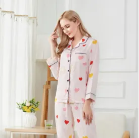 Women's bamboo fiber printed pajamas cover